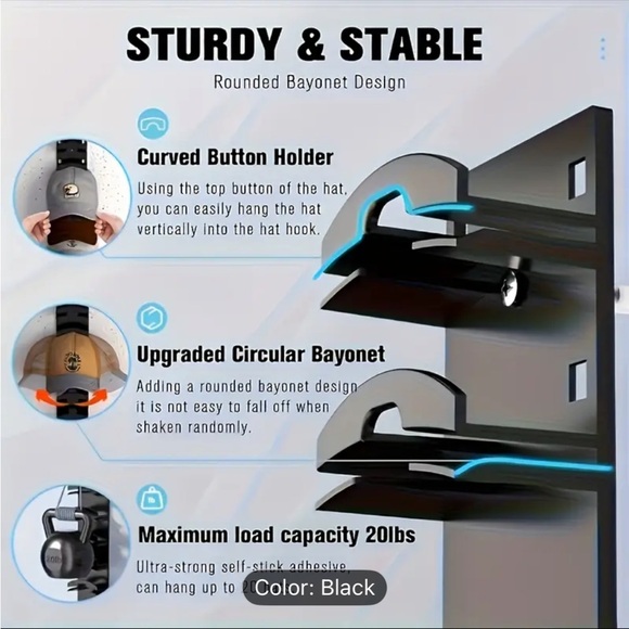 Plastic Hat Rack - Picture 3 of 3